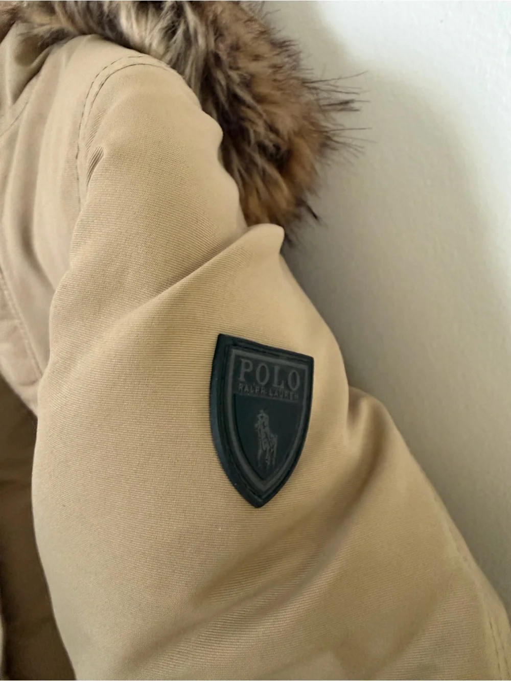 Polo by Ralph Lauren Cream Sherpa-Lined Jacket for Kids